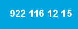 922 116 12 15 922 116 12 15